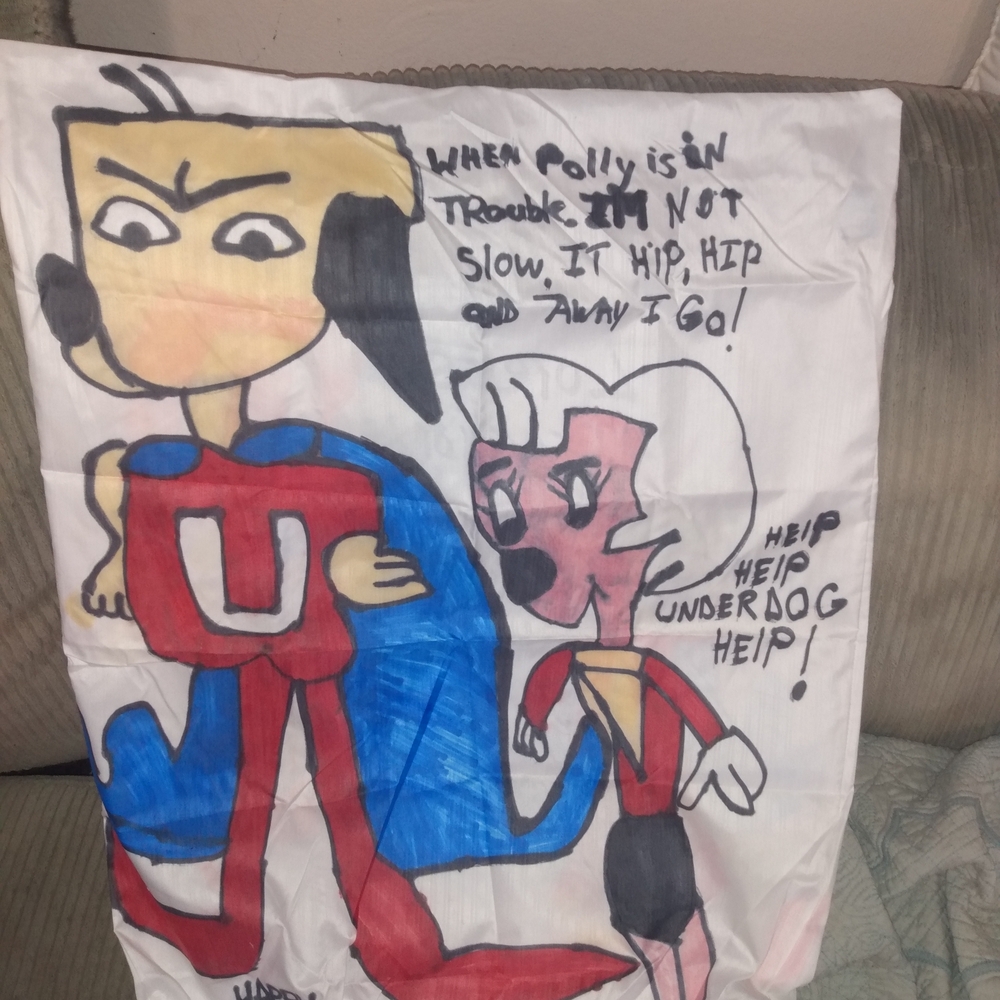 Underdog Cartoon Pillows Or Wall Hanging
